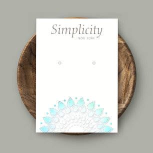 Elegant Lotus Floral Earring Display Card