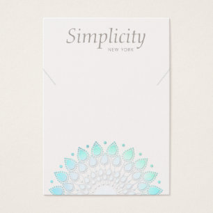 Elegant Lotus Floral Necklace Display Card