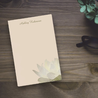 Elegant lotus flower boho pastel earthy QR code Post-it Notes