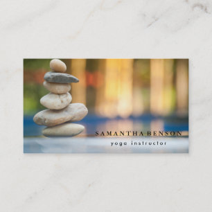 Elegant Lotus Flower Buddha Zen Logo Yoga Business Card