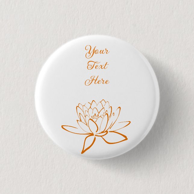 Elegant Lotus Flower Custom 3 Cm Round Badge (Front)
