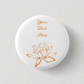 Elegant Lotus Flower Custom 3 Cm Round Badge