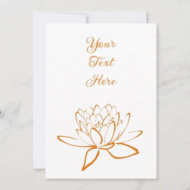 Elegant Lotus Flower Custom Invitation (Front)