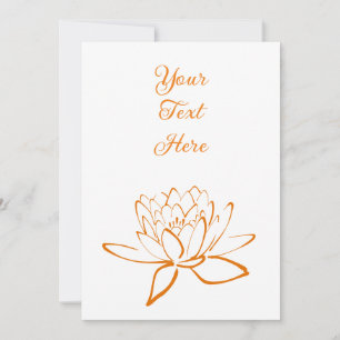 Elegant Lotus Flower Custom Invitation