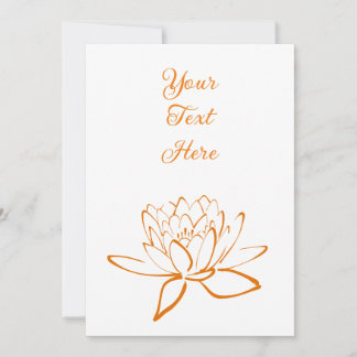 Elegant Lotus Flower Custom Invitation