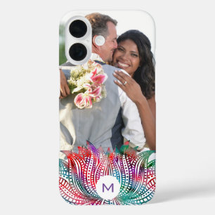 Elegant Lotus Flower Custom Photo iPhone 16 Case