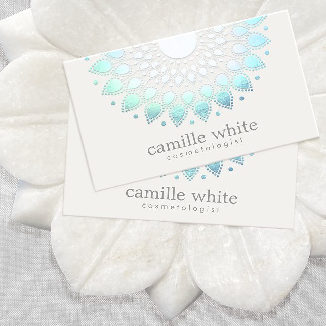 Elegant Lotus Flower Holistic Spa and Beauty Business Card (Creator Uploaded)