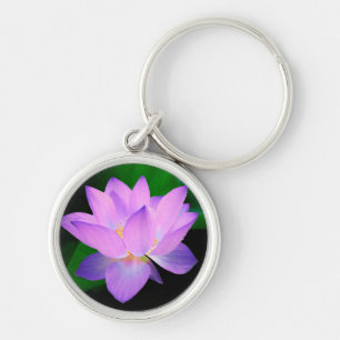 Elegant Lotus Flower Key Ring