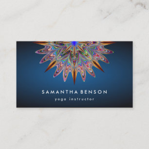 Elegant Lotus Flower Logo Yoga Busines Business Card