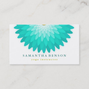 Elegant  Lotus Flower Logo Yoga Business Card