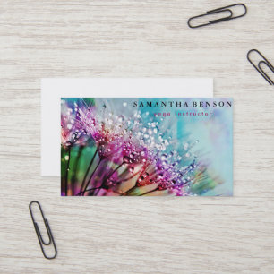 Elegant Lotus Flower Logo Yoga Business Card
