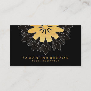Elegant Lotus Flower Logo Yoga Business Card