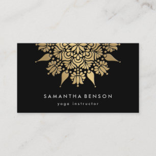 Elegant Lotus Flower Logo Yoga Business Card