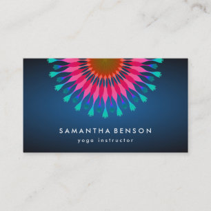 Elegant  Lotus Flower Logo Yoga Business Card