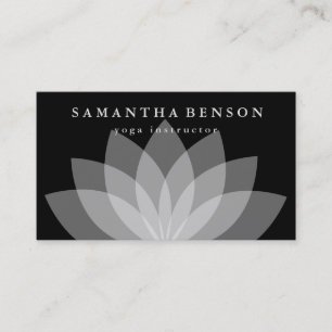 Elegant Lotus Flower Logo Yoga Business Card