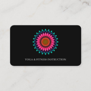 Elegant Lotus Flower Logo Yoga Business Card