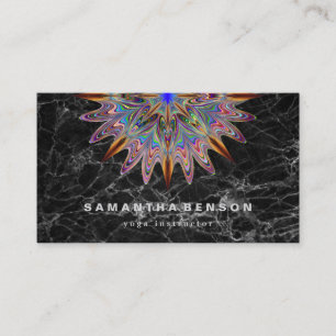 Elegant Lotus Flower Logo Yoga Business Card