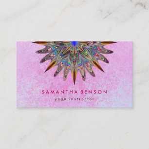 Elegant Lotus Flower Logo Yoga Business Card