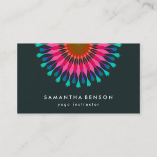 Elegant  Lotus Flower Logo Yoga Business Card