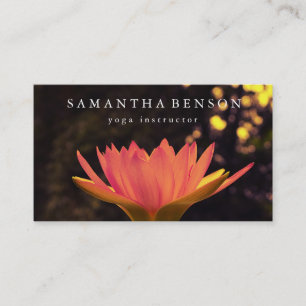 Elegant Lotus Flower Logo Yoga Business Card
