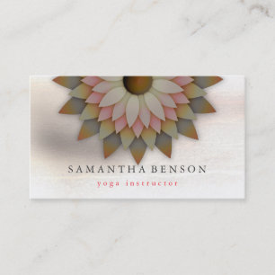Elegant Lotus Flower Logo Yoga Business Card