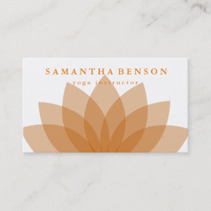 Elegant Lotus Flower Logo Yoga Business Card