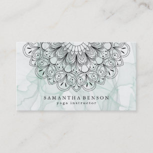 Elegant Lotus Flower Logo Yoga Business Card