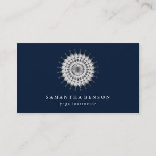 Elegant Lotus Flower Logo Yoga Business Card