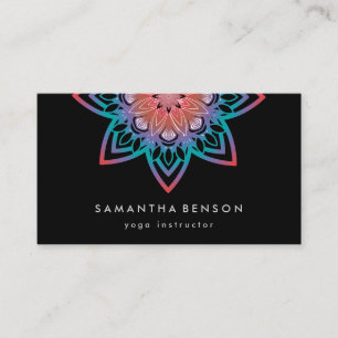 Elegant Lotus Flower Logo Yoga Business Card