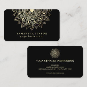Elegant Lotus Flower Logo Yoga Business Card
