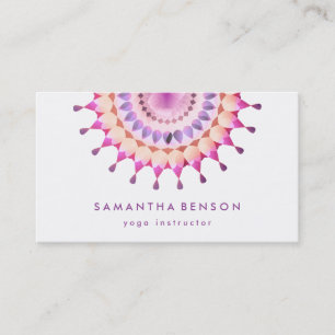 Elegant Lotus Flower Logo Yoga Business Card