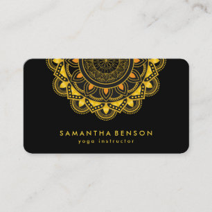 Elegant Lotus Flower Logo Yoga Business Card
