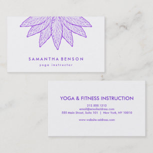 Elegant Lotus Flower Logo Yoga Business Card