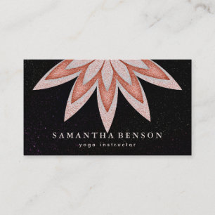 Elegant  Lotus Flower Logo Yoga Business Card