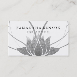 Elegant Lotus Flower Logo Yoga Business Card