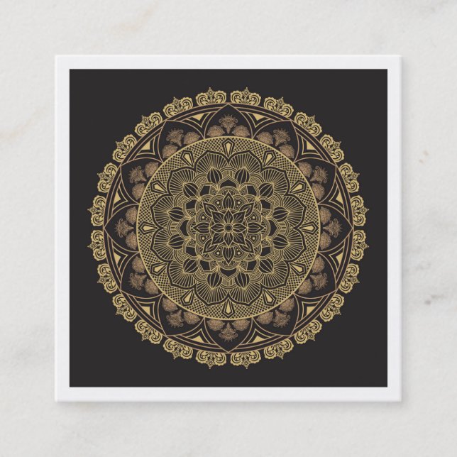 Elegant Lotus Flower Logo Yoga Business Card (Front)