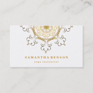 Elegant Lotus Flower Logo Yoga Business Card