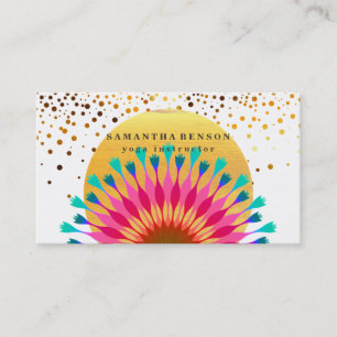 Elegant  Lotus Flower Logo Yoga Business Card