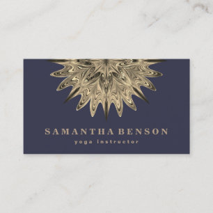 Elegant Lotus Flower Logo Yoga Business Card