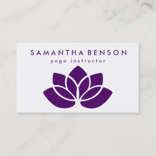Elegant Lotus Flower Logo Yoga Business Card
