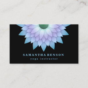 Elegant Lotus Flower Logo Yoga Business Card