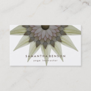 Elegant Lotus Flower Logo Yoga Business Card