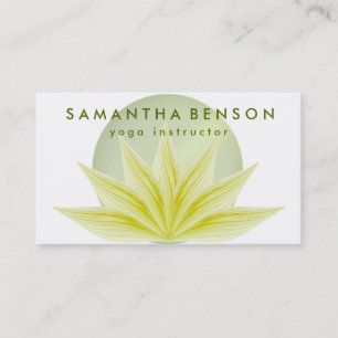 Elegant Lotus Flower Logo Yoga Business Card