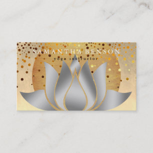 Elegant Lotus Flower Logo Yoga Business Card