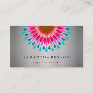 Elegant  Lotus Flower Logo Yoga Business Card