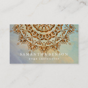 Elegant Lotus Flower Logo Yoga Business Card