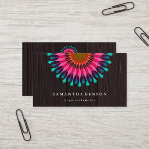 Elegant  Lotus Flower Logo Yoga Business Card