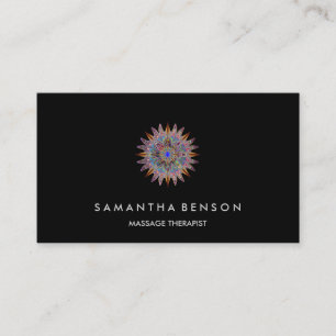 Elegant Lotus Flower Logo Yoga Business Card