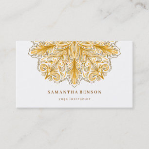 Elegant  Lotus Flower Logo Yoga Business Card