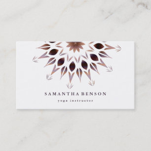 Elegant  Lotus Flower Logo Yoga Business Card